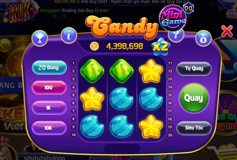 Minigame Candy Tại RikVip Siêu Phẩm Giải Trí Với Cơ Hội Nhận Thưởng Cực Khủng
