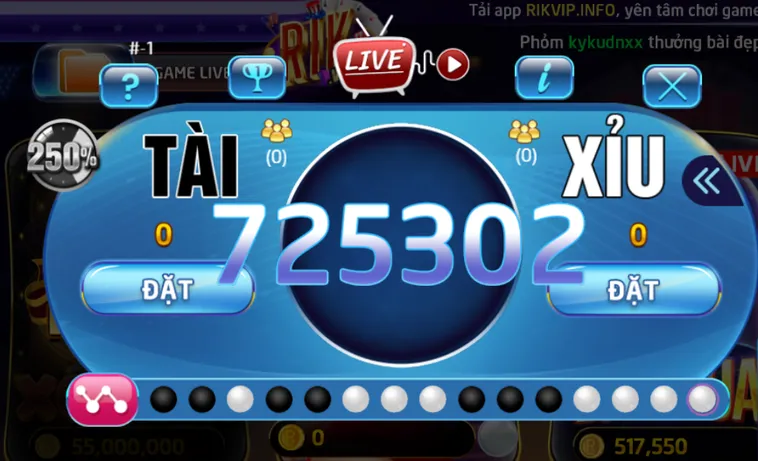 Trải Nghiệm Tài Xỉu Livestream tại RikVip Đỉnh Cao Với Tỷ Lệ Thắng Cực Lớn