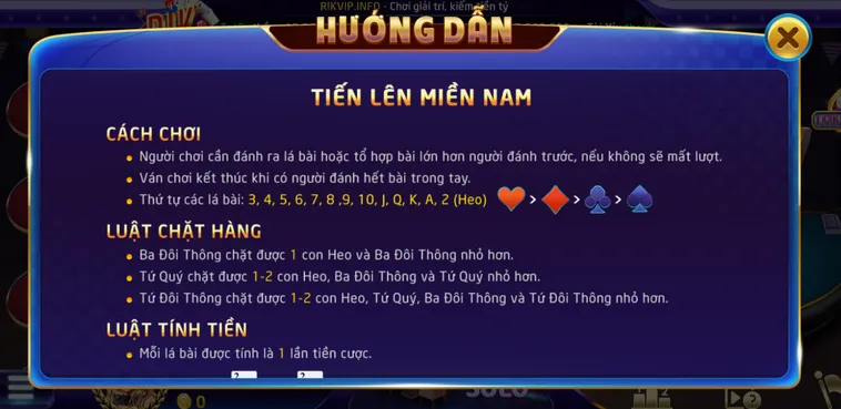 Trải Nghiệm Đỉnh Cao Với Tựa Game Tiến Lên Miền Nam tại RikVip Hấp Dẫn